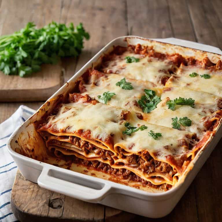 Classic Beef Lasagna dish