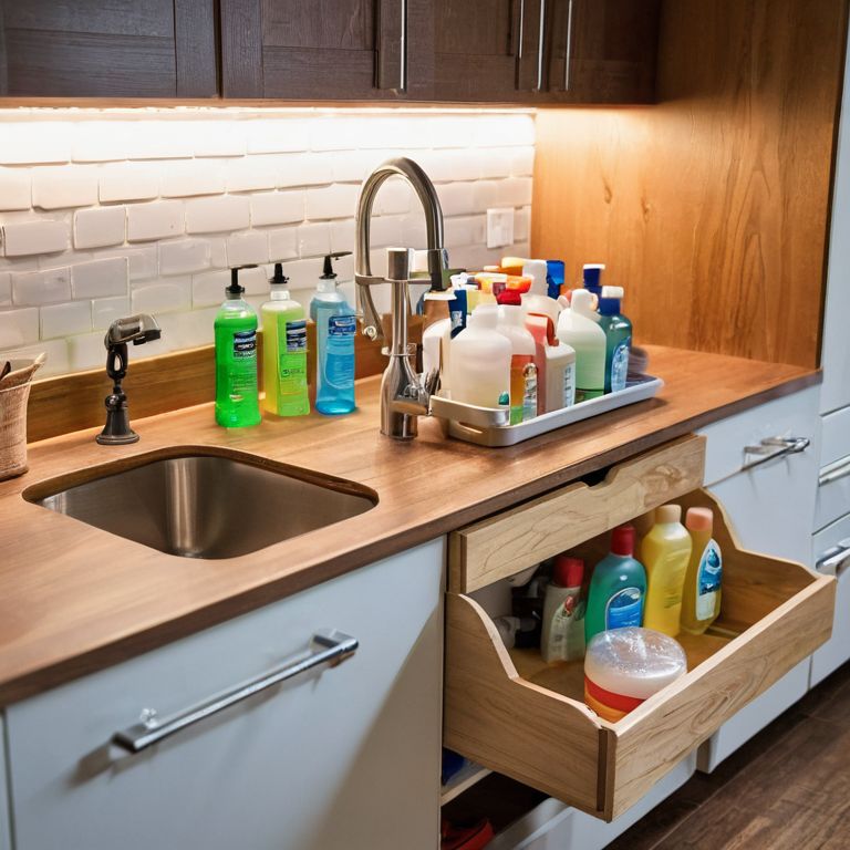 How to organize under kitchen sink