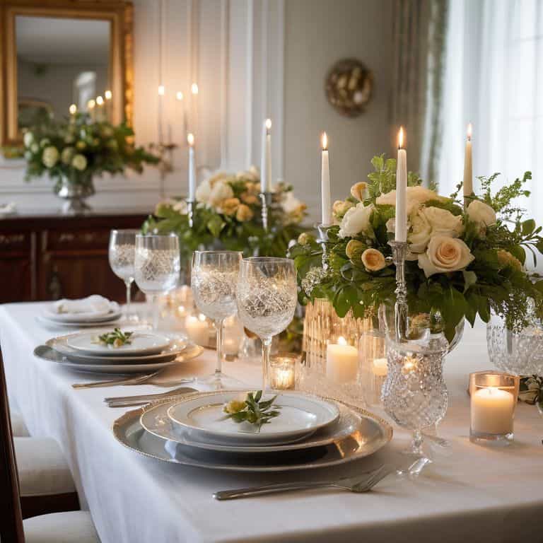 Elegant Table Settings with Candlelight