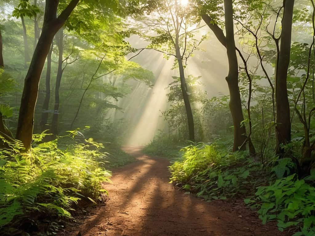 Practicing Forest Bliss outdoors