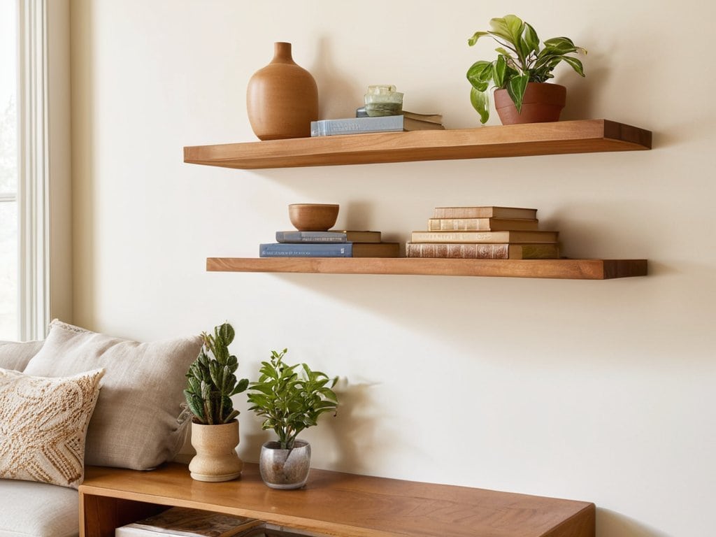 DIY floating wood shelves installation guide