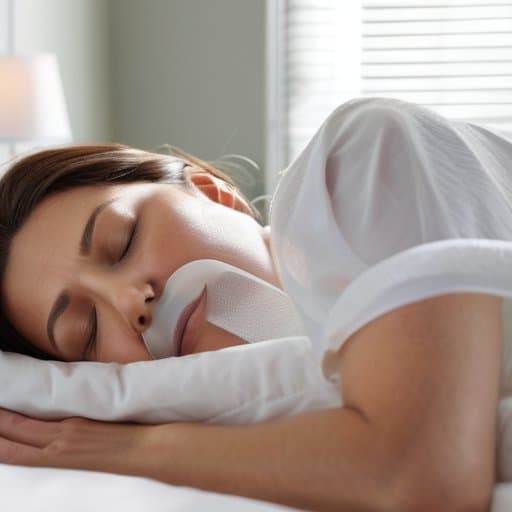 Wrapping It All Up: taped mouth sleep